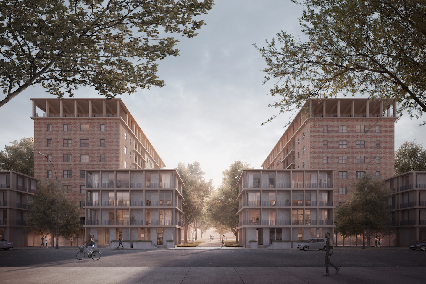  A concept by Peterson Rich Office for enhancing NYCHA buildings