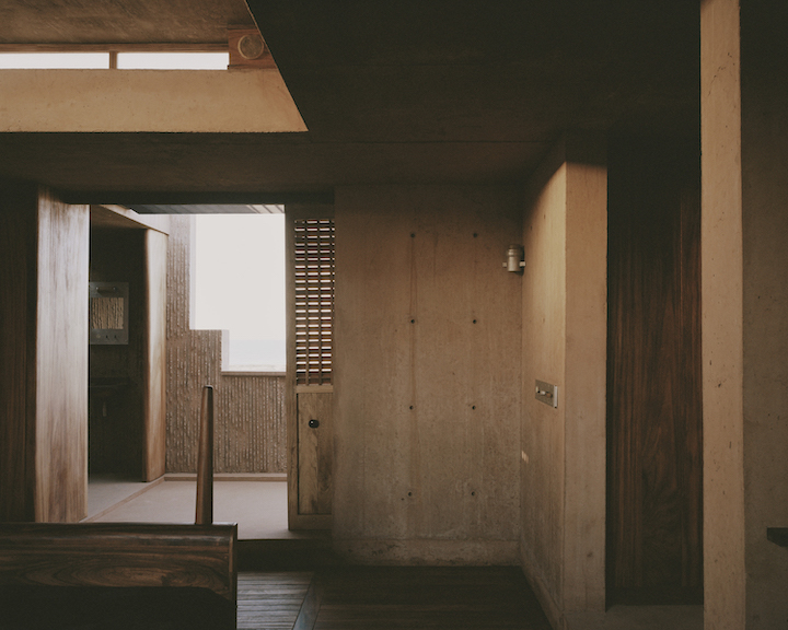 Inside an open air home in Mexico.