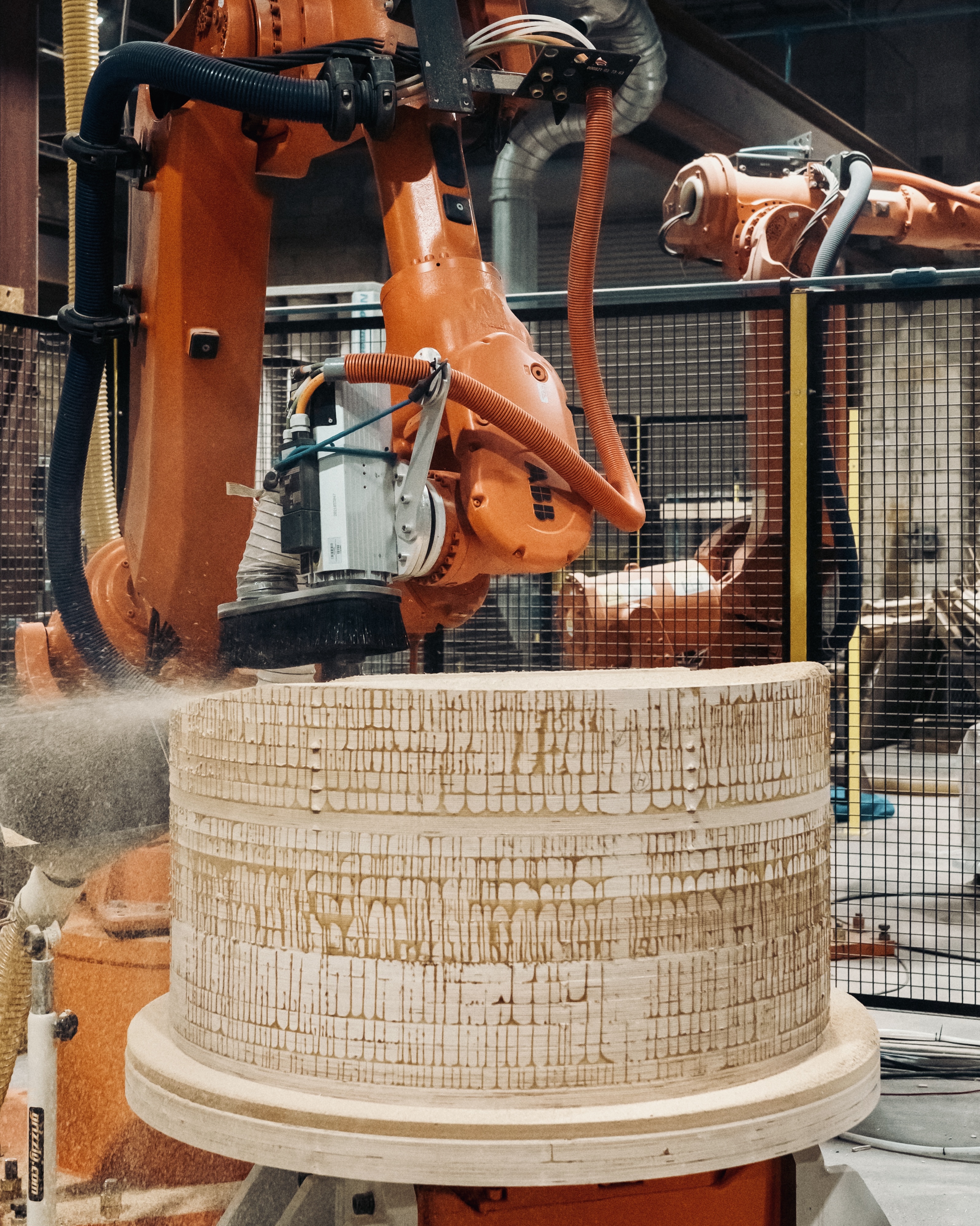 A robot at work in Timbur’s New Jersey studio